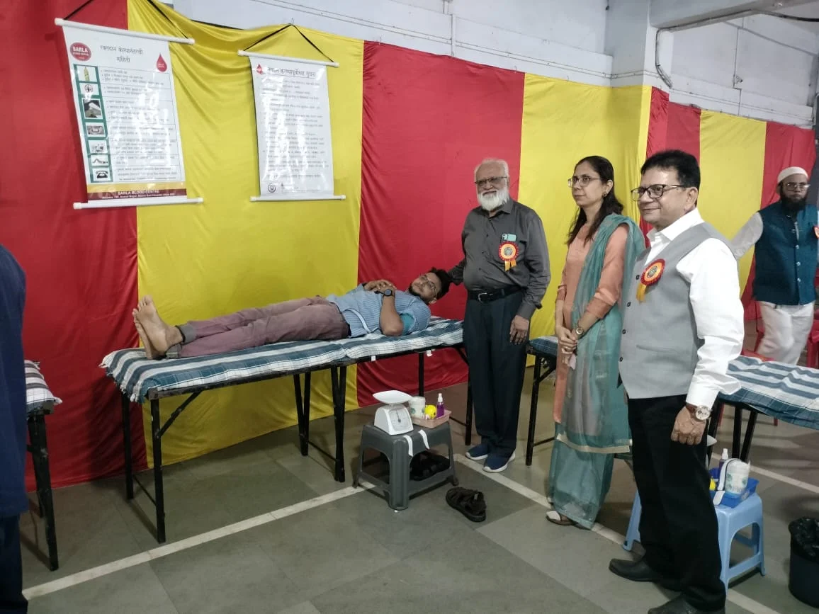 Dignitaries and Organizers at Blood Donation Hall